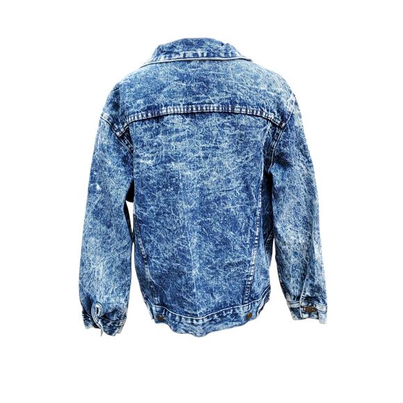 Vintage FIRST Brand Acid Wash Denim Jean Jacket Sz Large 80s 1980s 90s Rad - Picture 9 of 11